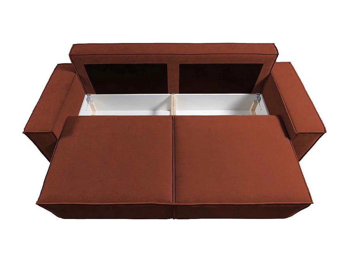 Canapé-lit de 3 places Melow Brique