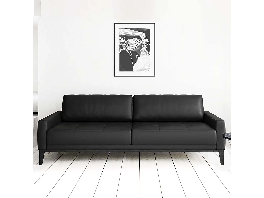 Canapé 3 placesmatelassé Musso ombre gris