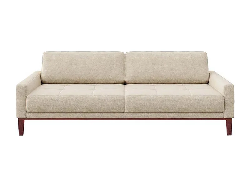 Canapé 3 placesmatelassé Musso beige clair