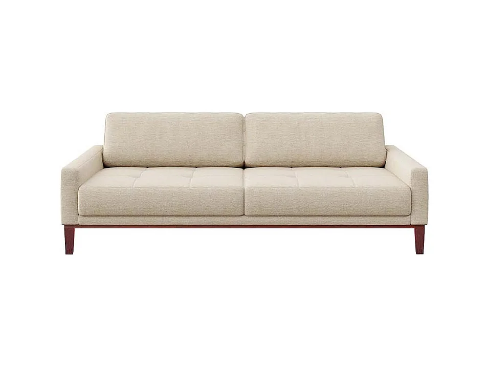 Canapé 3 placesmatelassé Musso beige clair