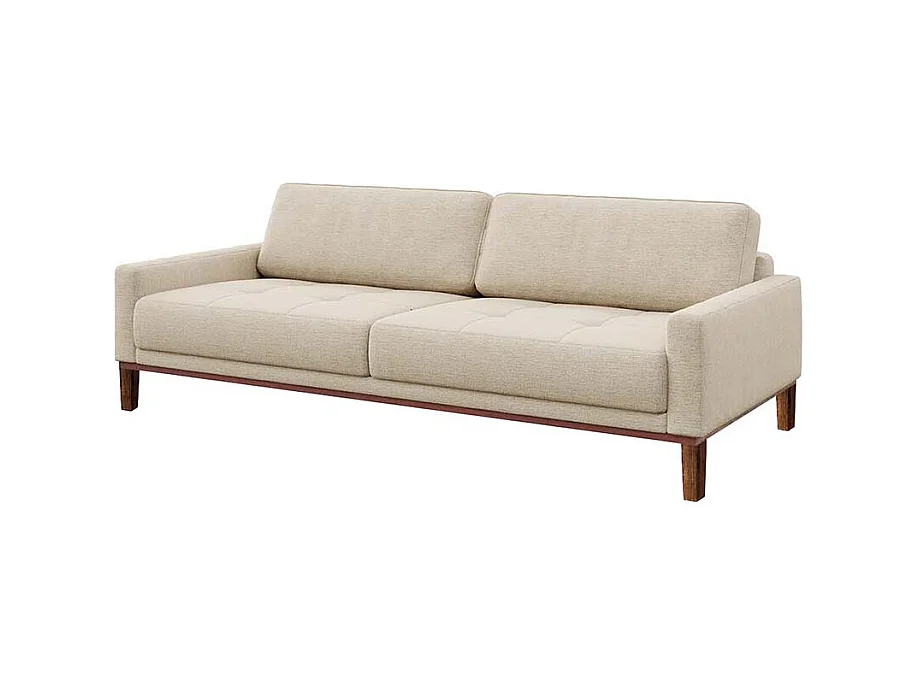 Canapé 3 placesmatelassé Musso beige clair