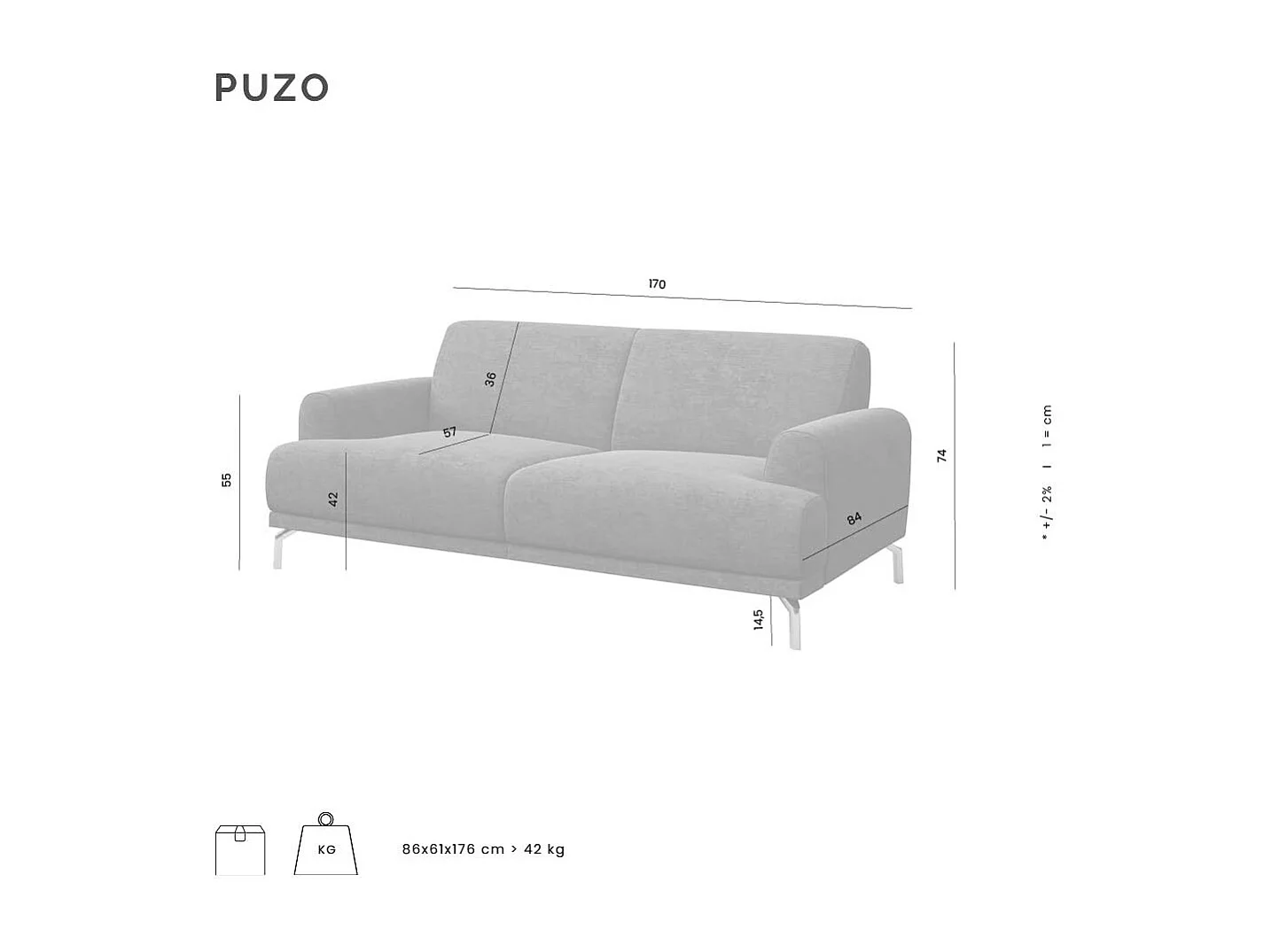 Mesonica Canapé 2 places en polyester vert foncé