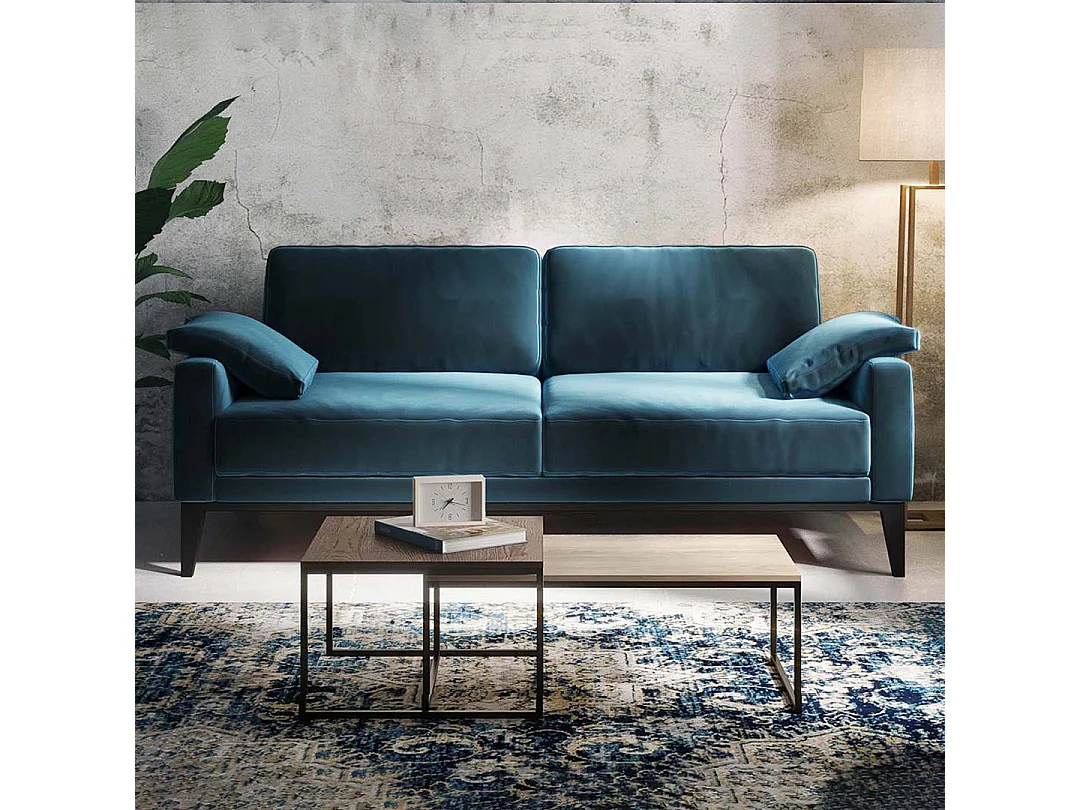 Canapé 2 places Musso bleu marine foncé