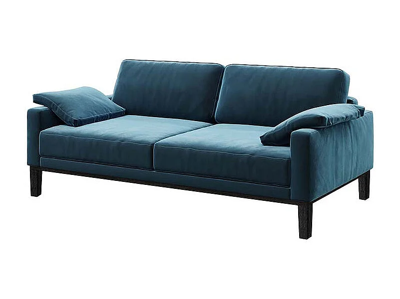 Mesonica Canapé 2 places en polyester bleu marine foncé