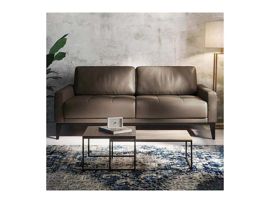 Canapé 3 places matelassé Musso beige clair