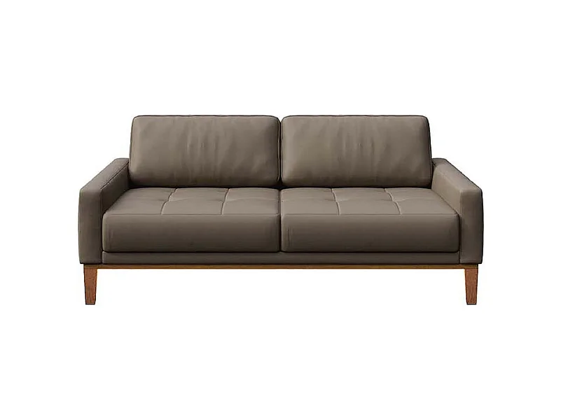 Canapé 3 places matelassé Musso cèdre brun