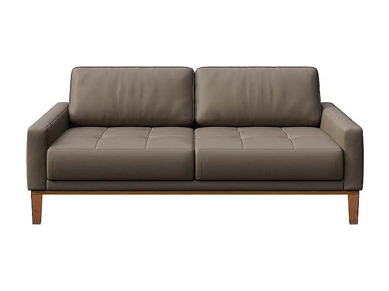 Canapé 3 places matelassé Musso cèdre brun