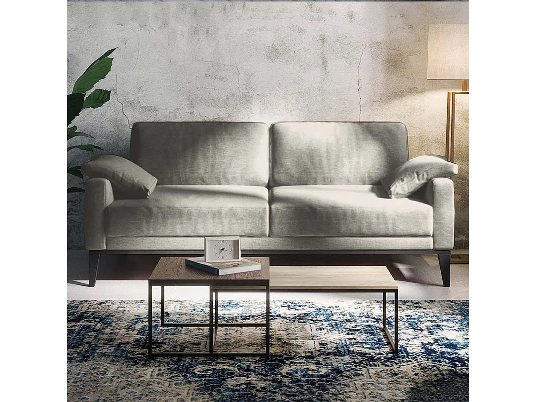 Canapé 2 places Musso gris clair