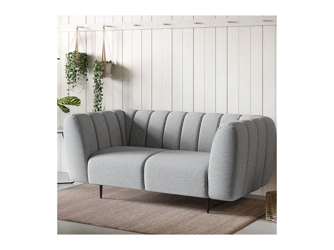 Canapé 2 places Shel - Gris clair