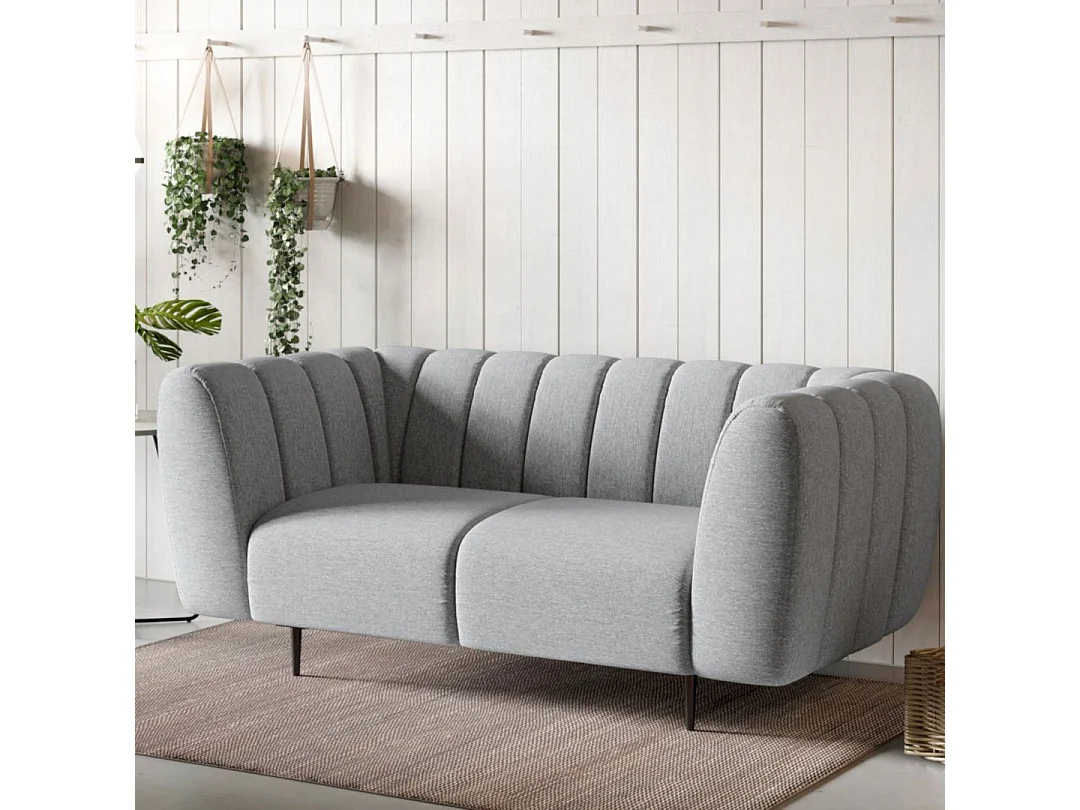 Canapé 2 places Shel - Gris clair