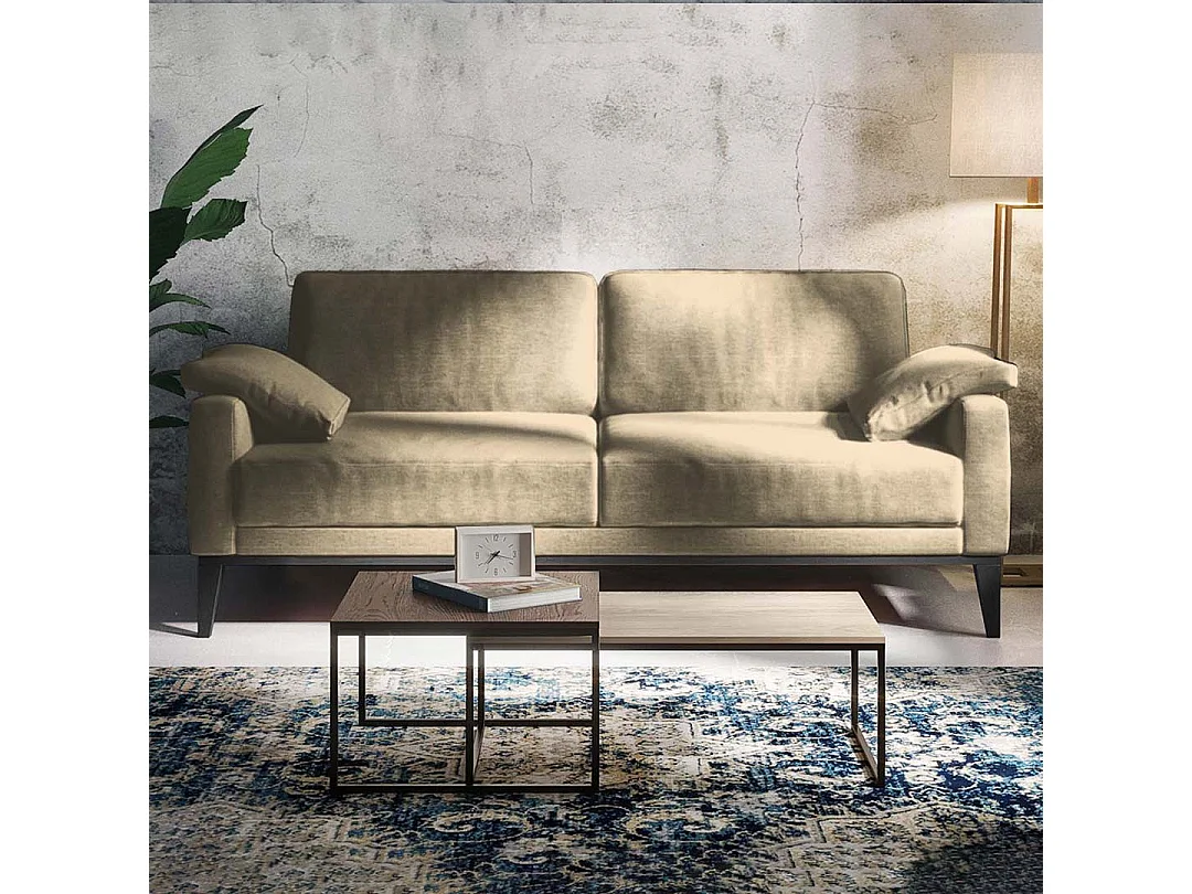 Canapé 2 places Musso beige foncé