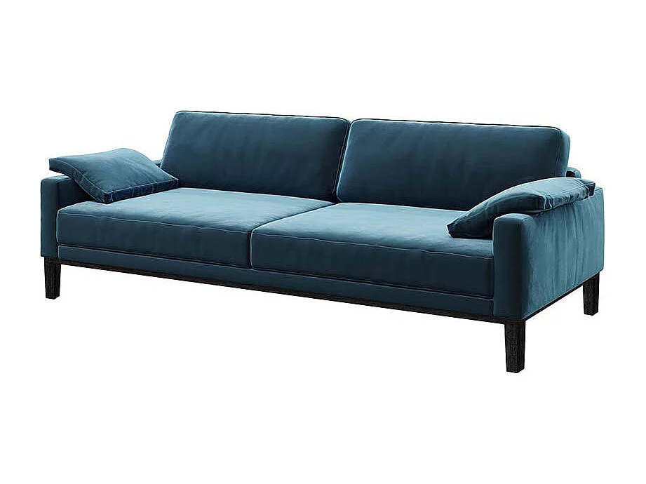 Mesonica Canapé 3 places en polyester bleu marine foncé