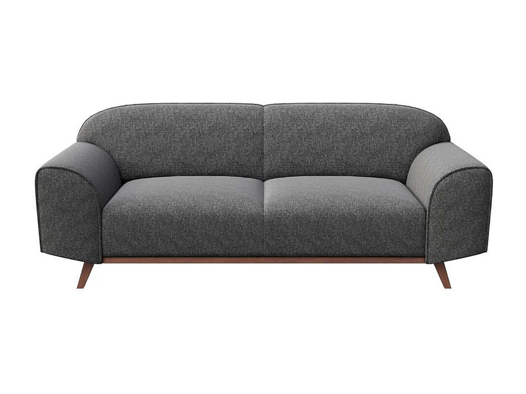 Mesonica Canapé 2 places en polyester gris foncé