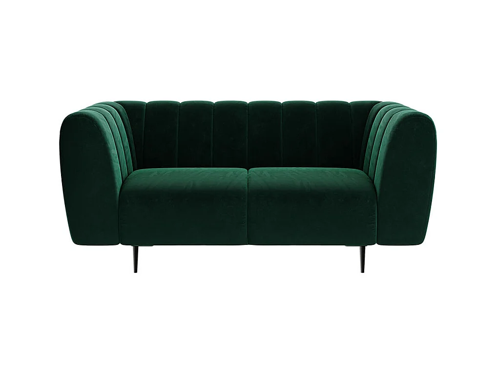 Canapé 2 places Shel vert profond