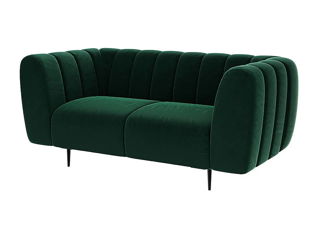 Canapé 2 places Shel vert profond