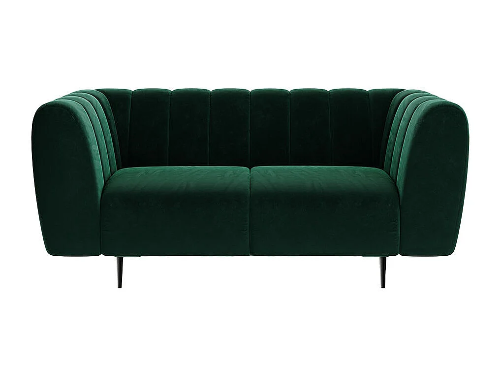 Canapé 2 places Shel vert profond