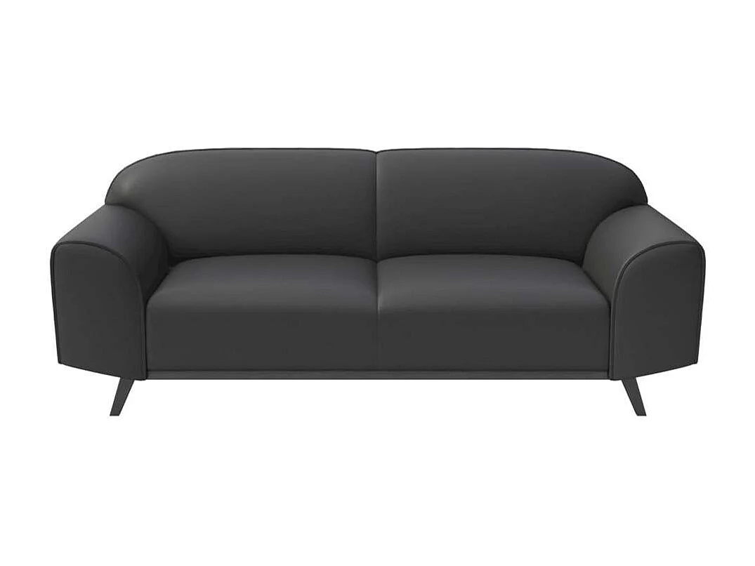 Mesonica Canapé 2 places en cuir naturel gris ombré