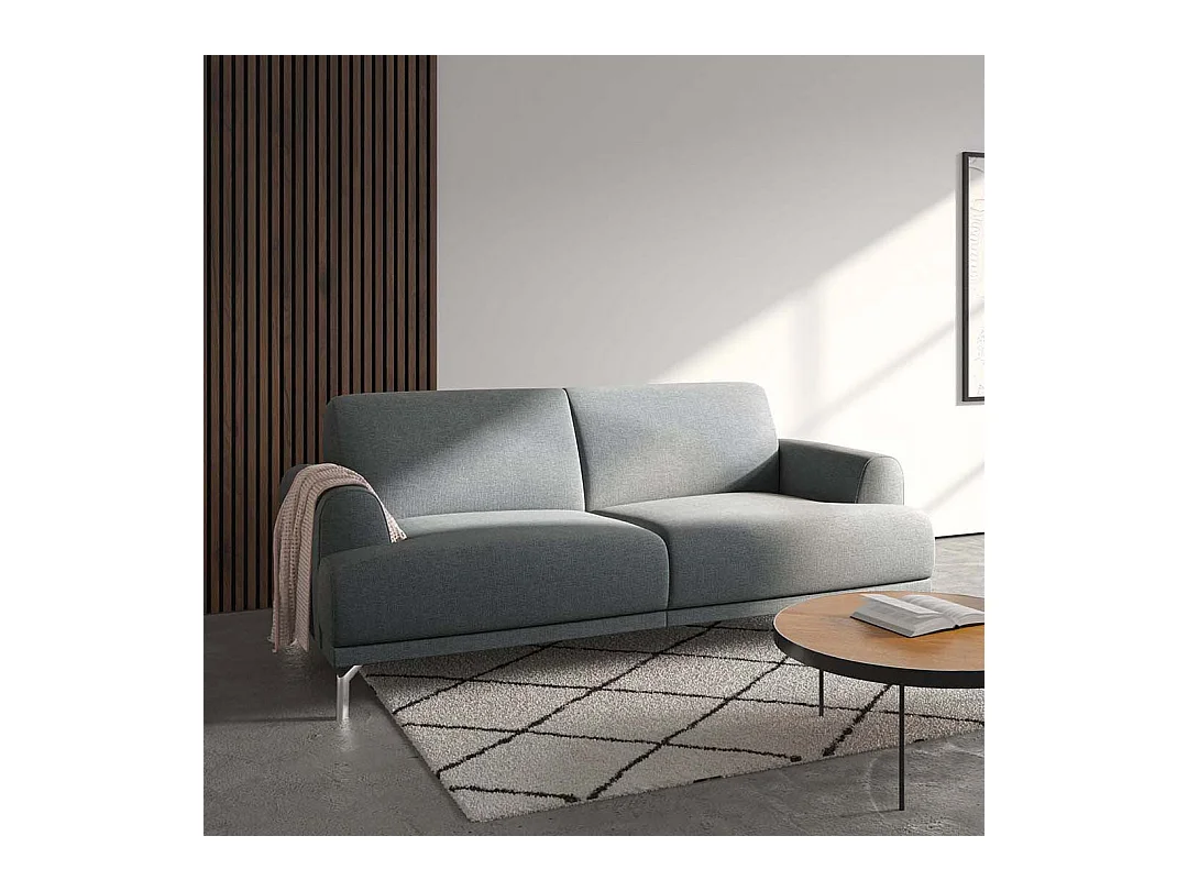 Canapé 2 places Puzo gris clair