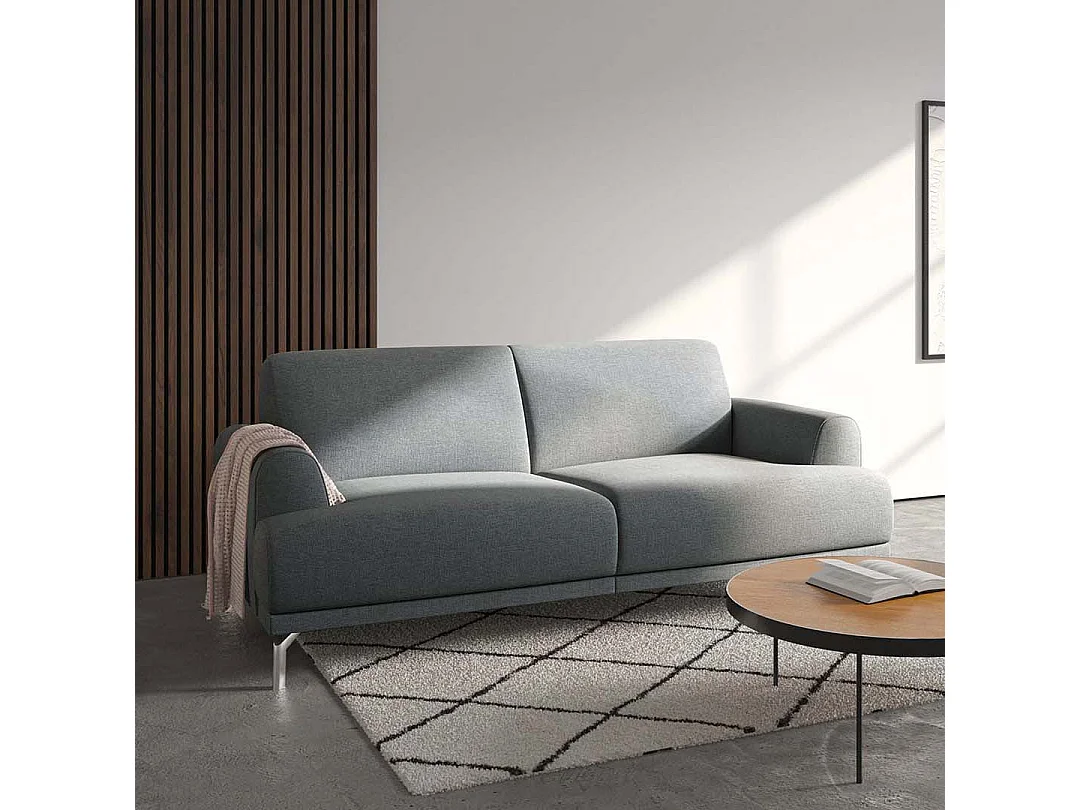 Canapé 2 places Puzo gris clair