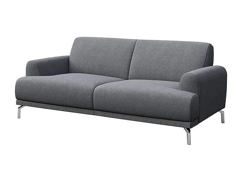 Mesonica Canapé 2 places en polyester gris clair