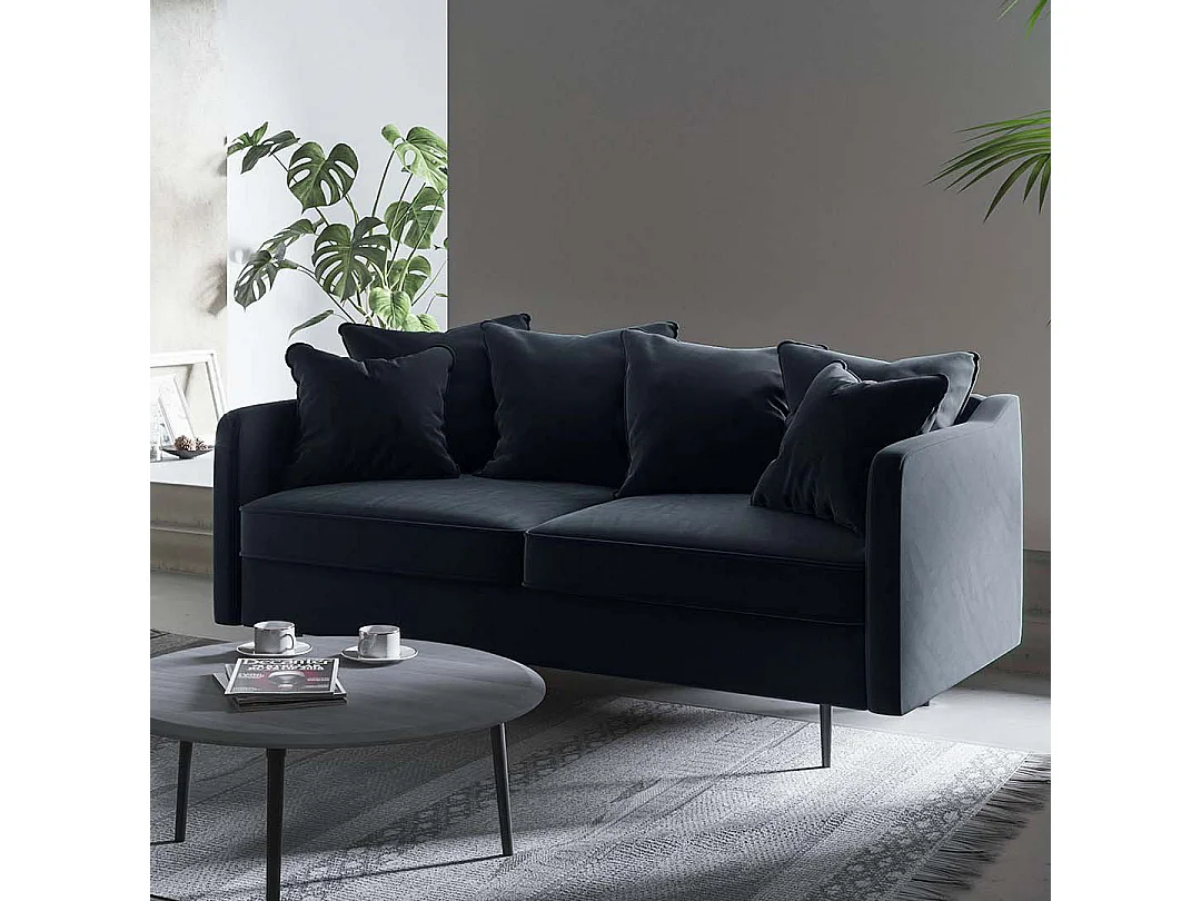 Canapé 2 places Esme bleu marine