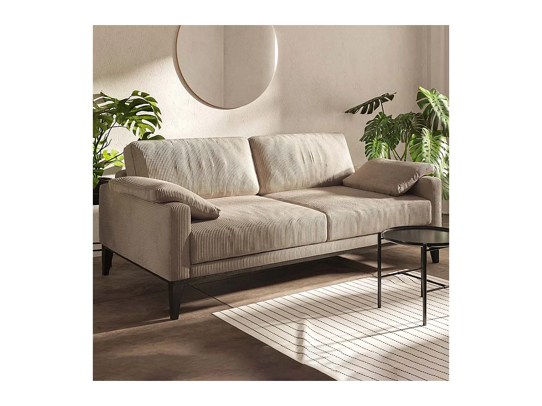 Canapé 2 places Musso beige brun