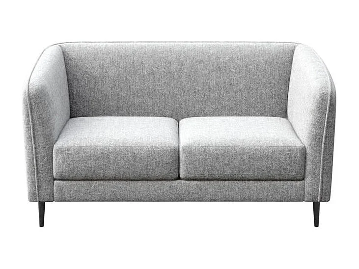 Gebogen lichtgrijze 2-zitsbank