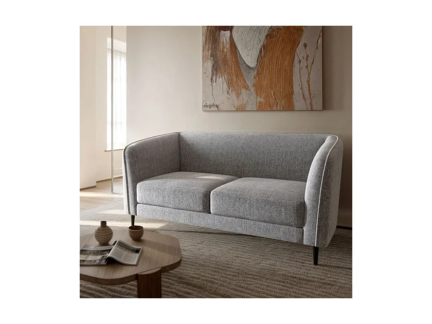 Canapé 2 places Galbe gris clair