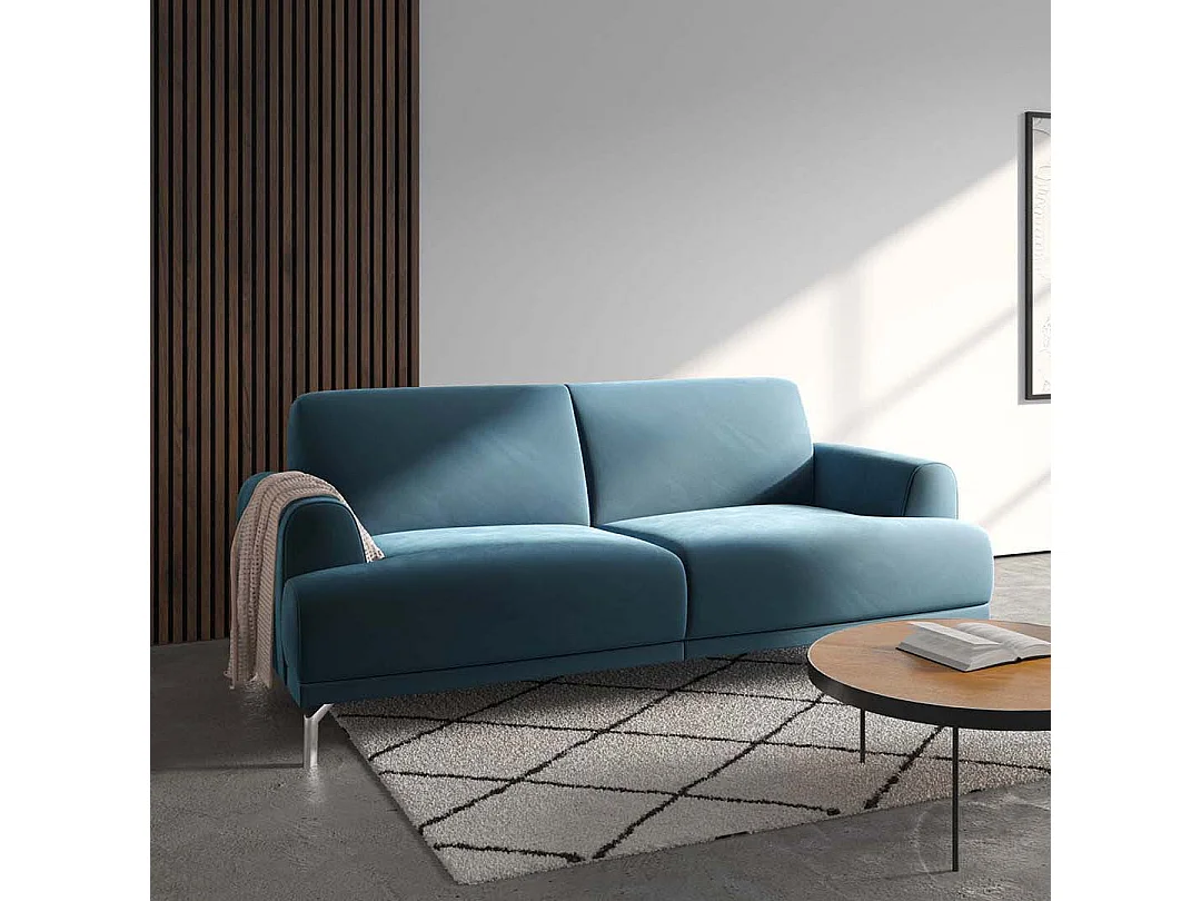 Canapé 2 places Puzo bleu marine foncé