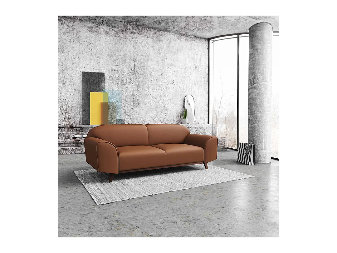 Canapé 2 places Nesbo Brun de cannelle