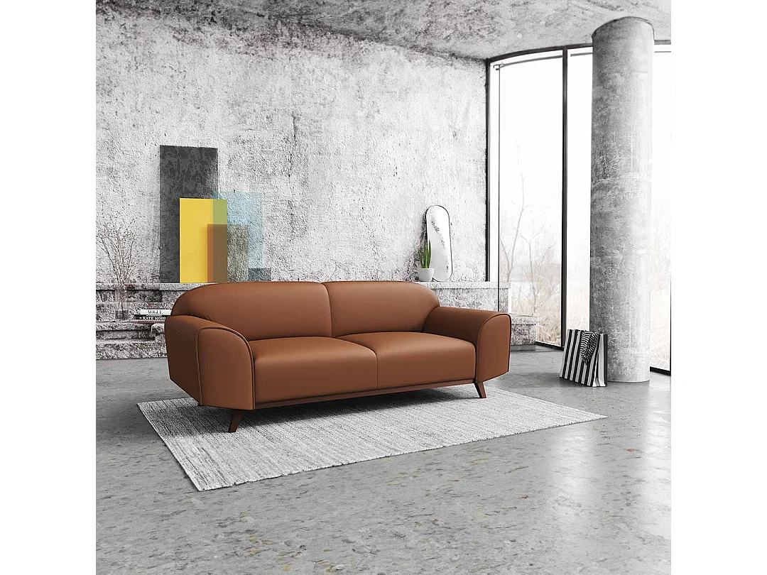 Canapé 2 places Nesbo Brun de cannelle