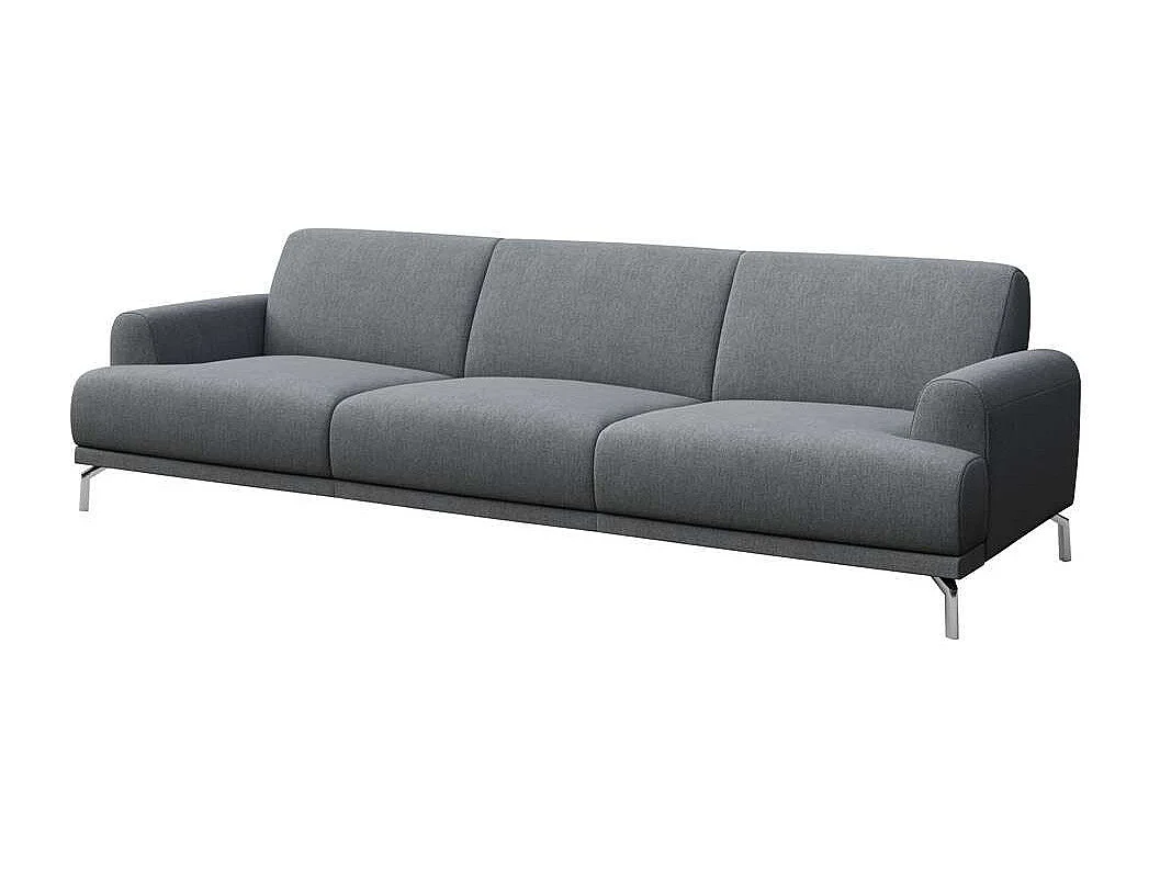 Mesonica Canapé 3 places en polyester gris clair