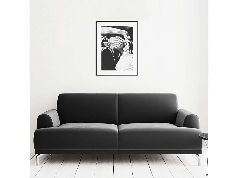 Canapé 2 places Puzo gris très foncé