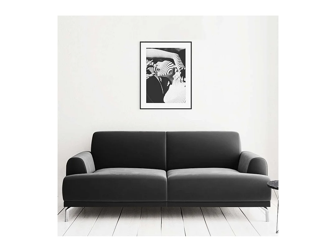 Canapé 2 places Puzo gris très foncé