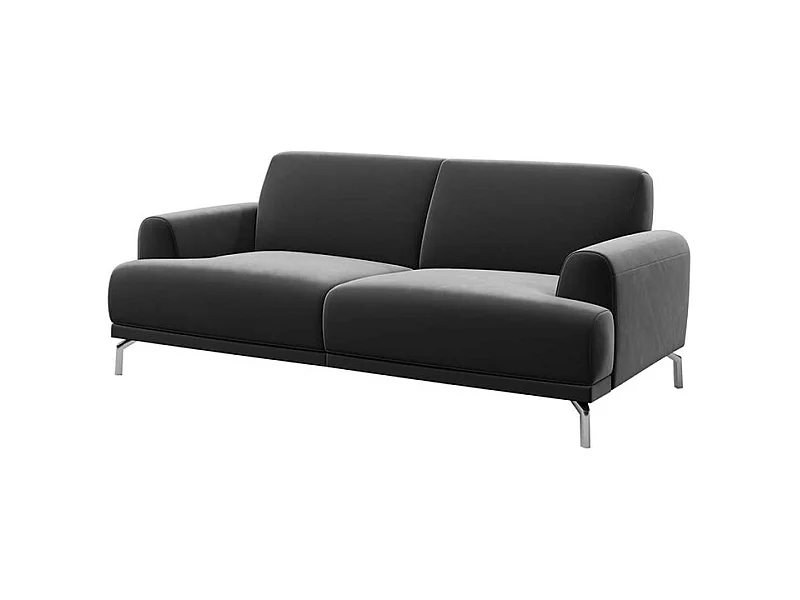 Canapé 2 places Puzo gris très foncé