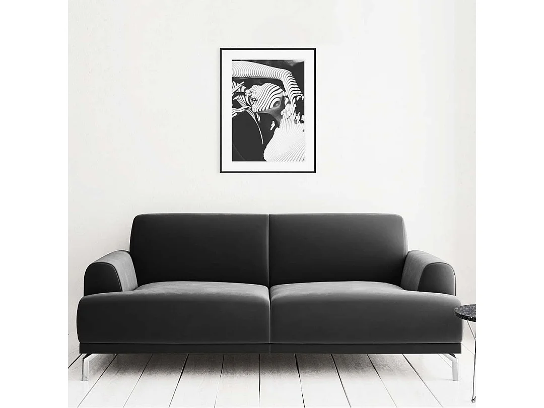 Canapé 2 places Puzo gris très foncé