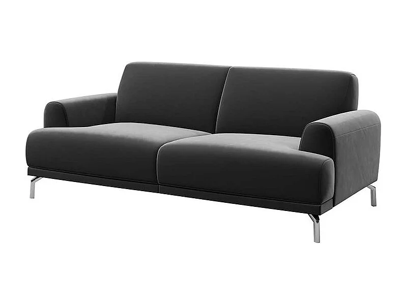 Canapé 2 places Puzo gris très foncé