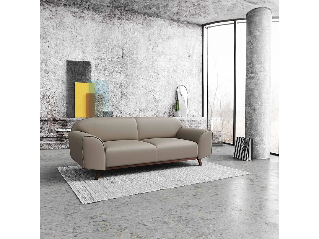 Canapé 2 places Nesbo Cèdre brun