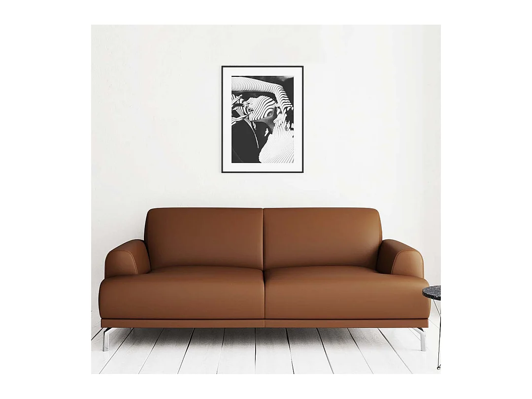 Canapé 2 places Puzo brun de cannelle