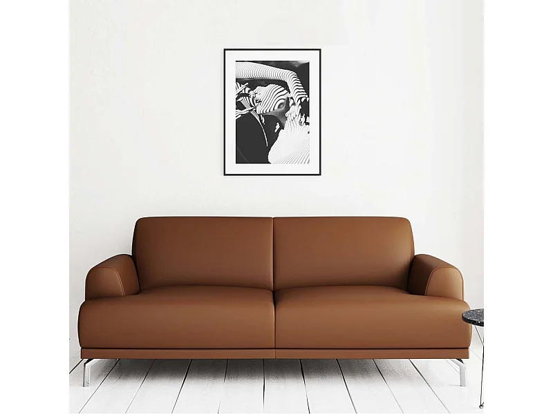 Canapé 2 places Puzo brun de cannelle