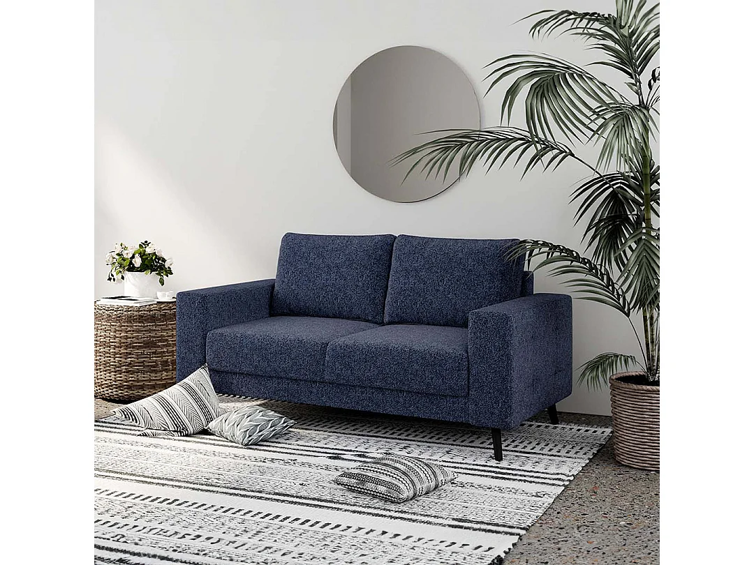 Canapé 2 places Fynn - bleu marine