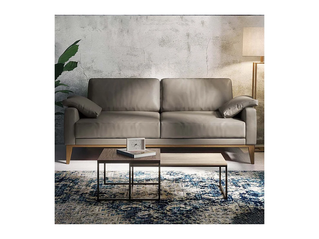 Canapé 2 places Musso cèdre brun