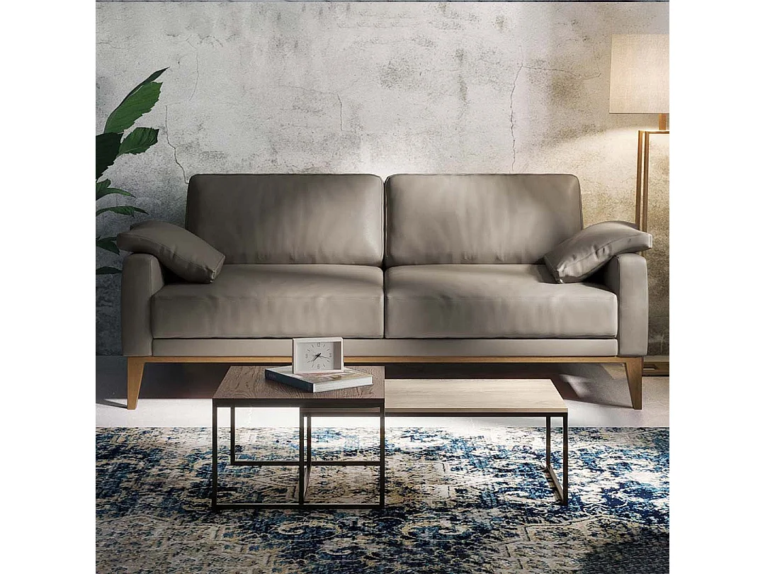 Canapé 2 places Musso cèdre brun