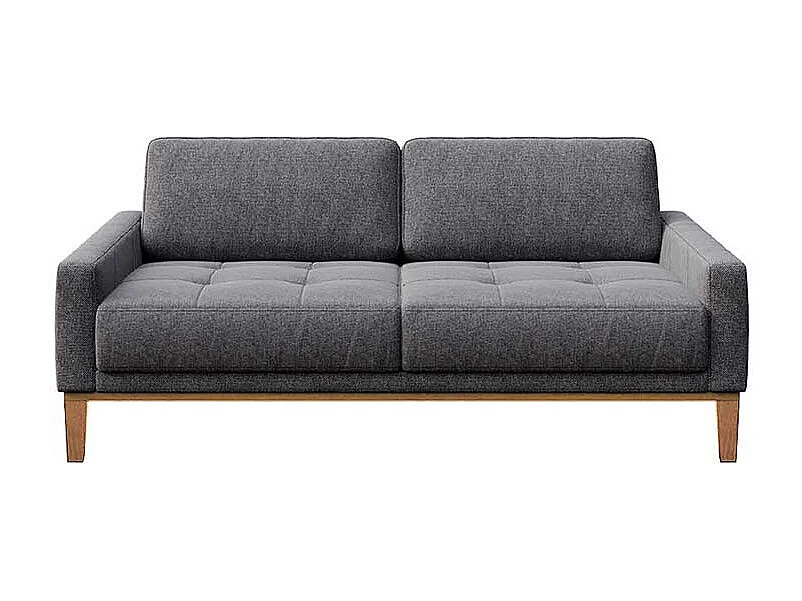 Mesonica Canapé 2 places en polyester gris foncé