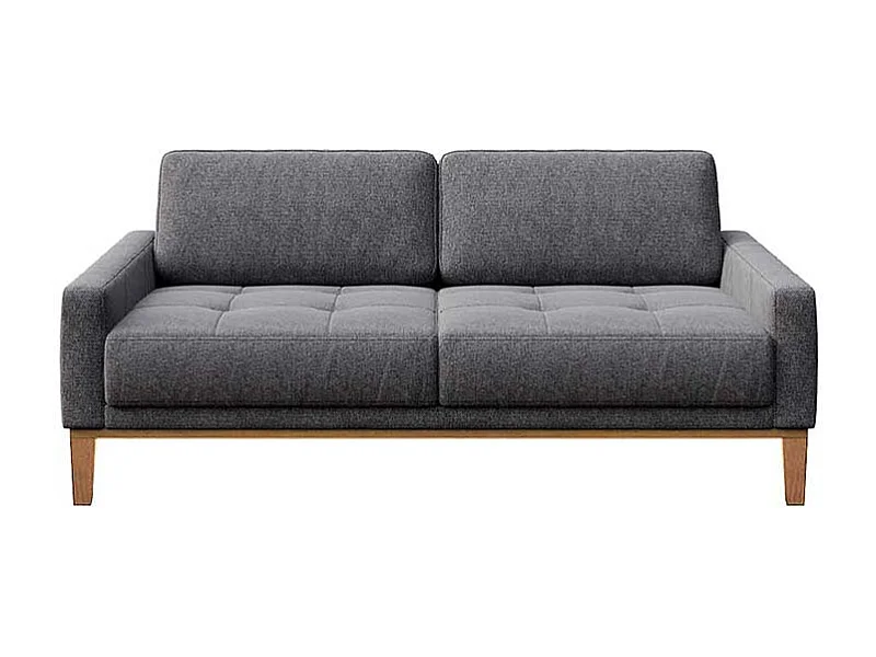 Mesonica Canapé 2 places en polyester gris foncé