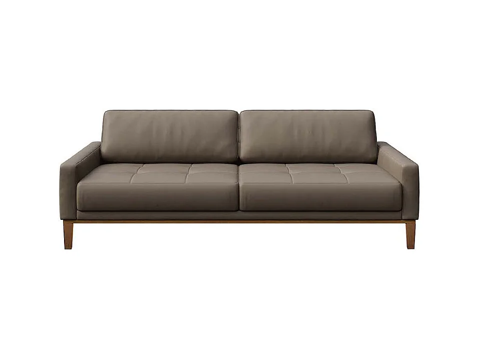 Canapé 3 placesmatelassé Musso cèdre brun