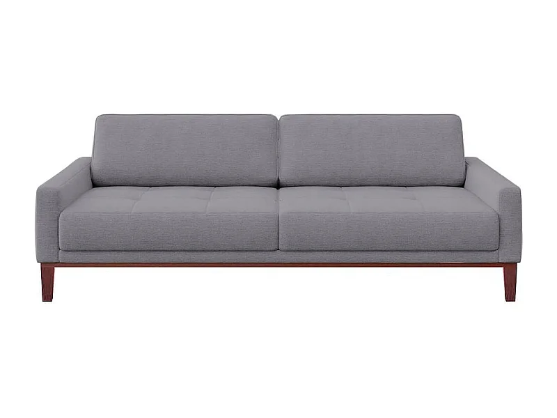 Canapé 3 places Musso gris avec assise capitonnée