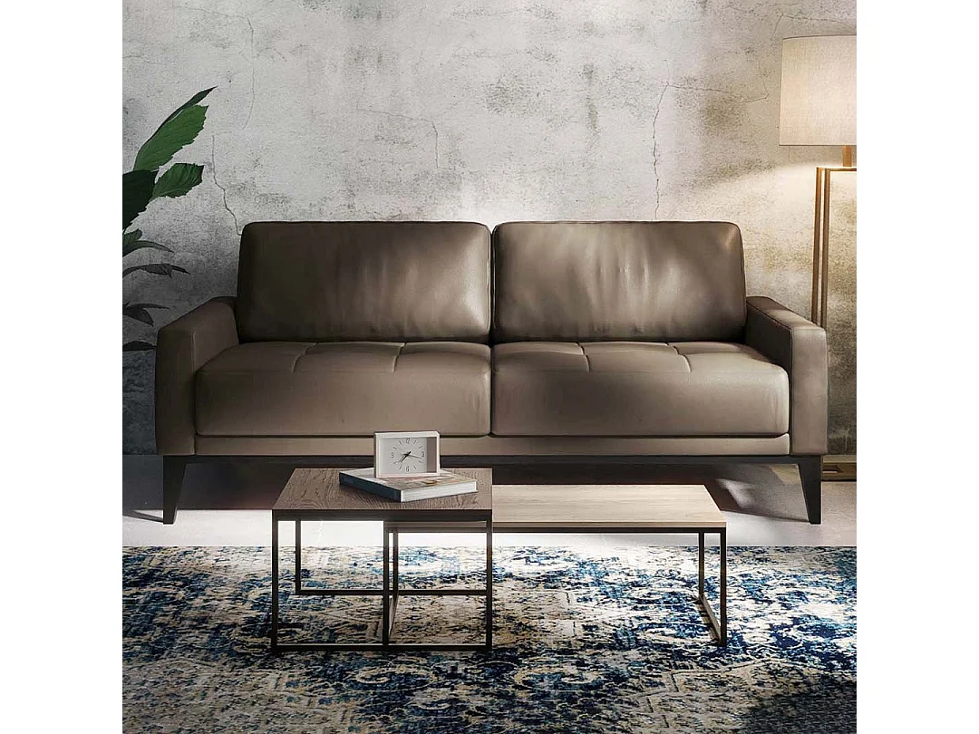 Canapé 3 places matelassé Musso gris fossile