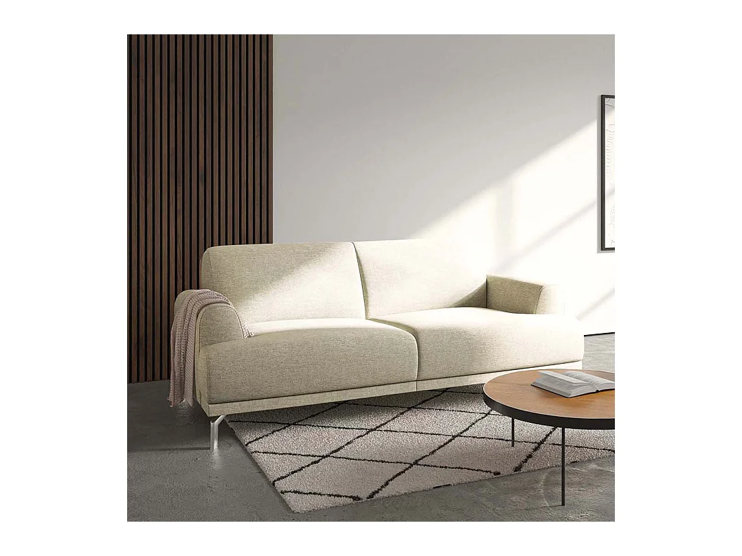 Canapé 2 places Puzo beige très clair