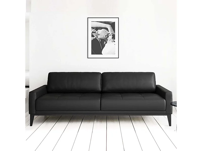 Canapé 3 placesmatelassé Musso marron